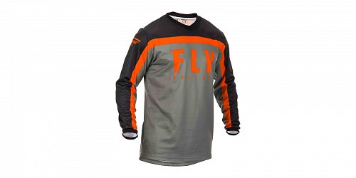 dres F-16 2020, FLY RACING - USA (šedá/černá/oranžová)